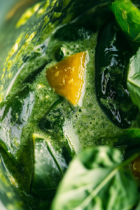 Two large poblano peppers roasting over an open flame on a gas stovetop, their skin blistering and charring evenly. The peppers rest on a wire rack above the flame, with a pair of tongs nearby, ready to turn them.